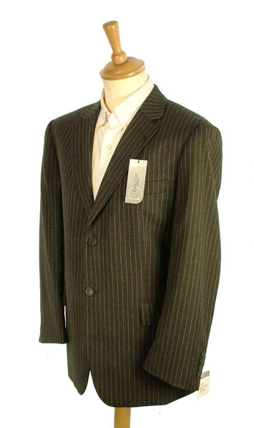 NEW Brook Taverner Mens Grey Pinstripe Jacket 42S  