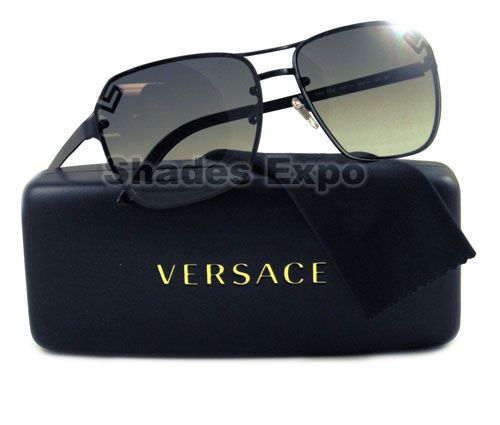 NEW VERSACE SUNGLASS VE 2114 BLACK 1261/11 VE2114 AUTH  