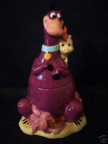 HANNA BARBERA DINO AND PEBBLES COOKIE JAR #B331  