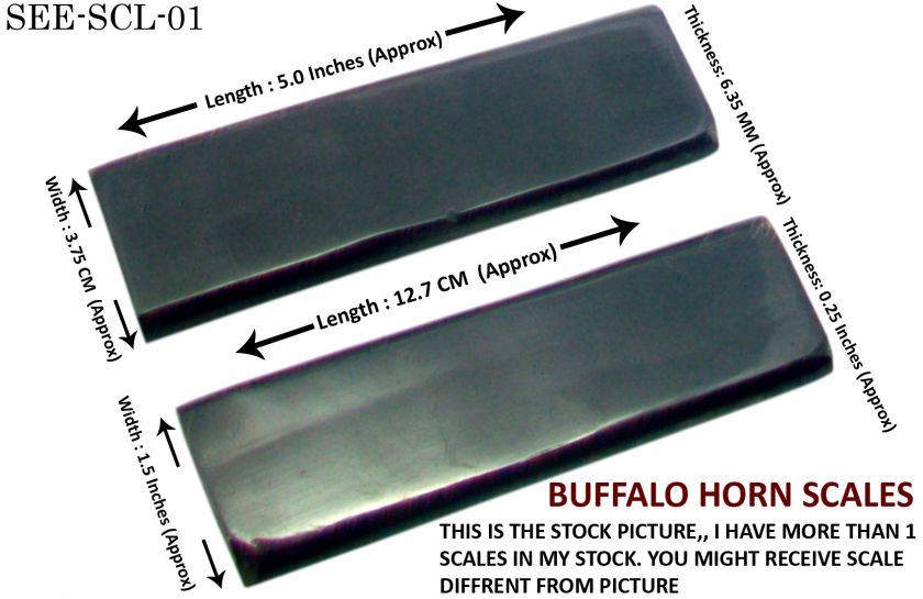 PAIR OF HUGE BUFFALO HORN SCALES FOR GRIP MAKING  