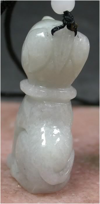 Lavender 100% Natural A Jade jadeite pendant Dog 632095  