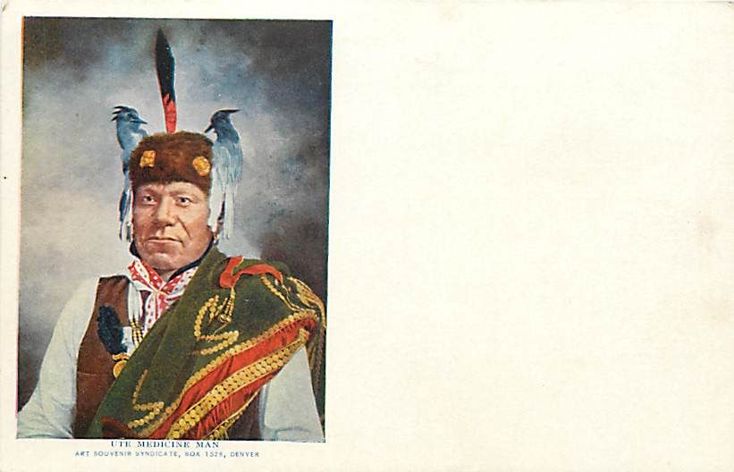 NATIVE AMERICAN UTE MEDICINE MAN CIRCA 1906 T80123  