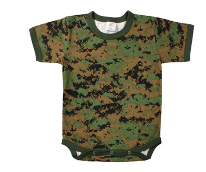 INFANT BABY WOODLAND DIGI CAMO 1 PIECE  3 M TO 4 T 613902690660  