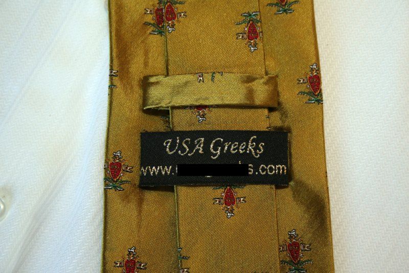 NEW Pi Kappa Alpha Silk Classic Gold Tie  