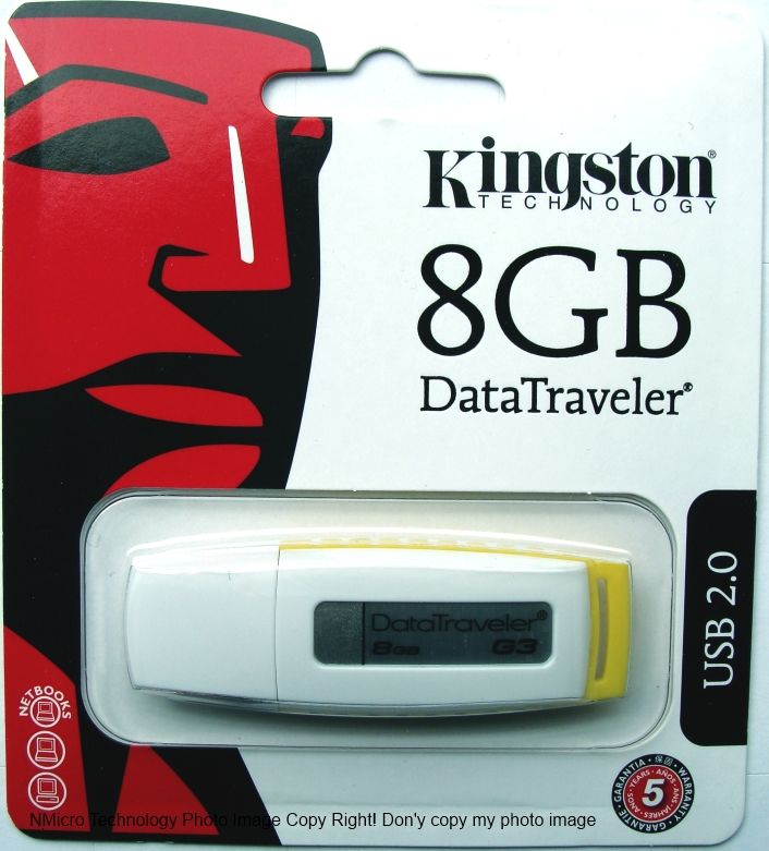 100% Genuine 8GB 8G 8 GB Kingston USB DataTraveler G3 DTIG3/8GB Flash 