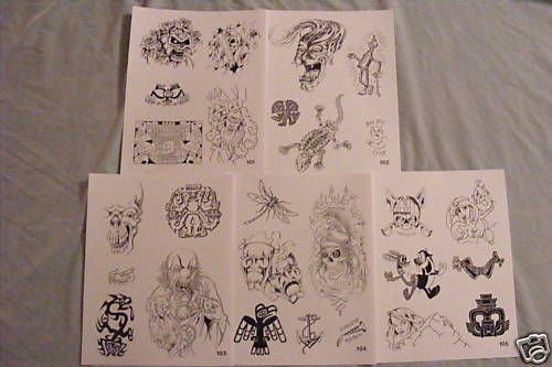 Tattoo Flash   Set K  10 Sheets of Quality Designs $$$  