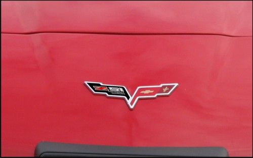 Z51 Corvette Emblem Overlay Red Z51 on Silver Flag  