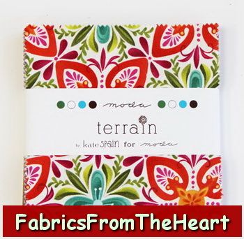 Terrian Floral THREE Charms Pack 126 Sqrs Moda Fabric  