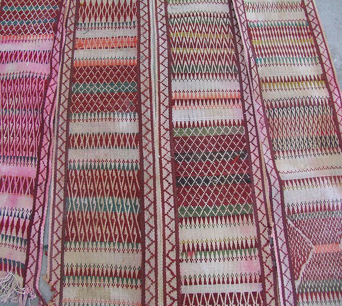 UZBEK WOOLLEN HAND WOVEN TENT BAND NOMADIC YURTS # 3018  