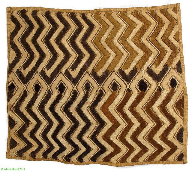 Kuba Raffia Square Kasai Velvet Boutallah Handwoven African Textile 