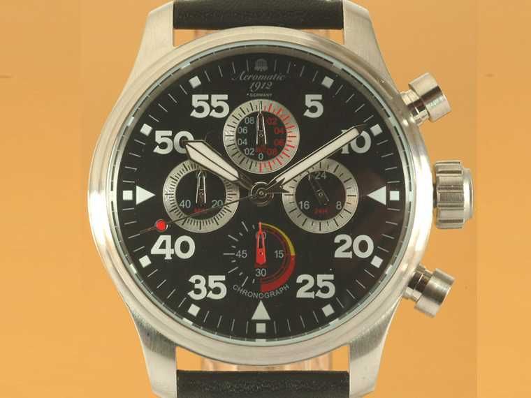 XL German AVIATOR Chrono 4eyes Military OBSERVER A1235@  