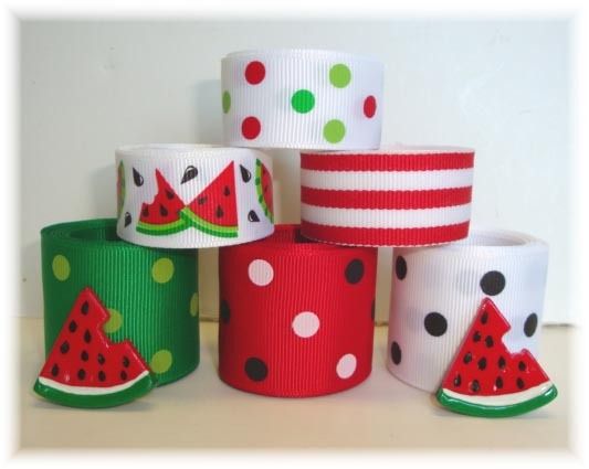 12Y+ RESINS WACKY WATERMELON GROSGRAIN RIBBON MIX  