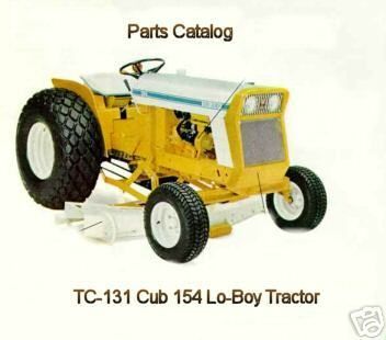 IH Cub Lo Boy 154  185 Parts Catalog On CD  