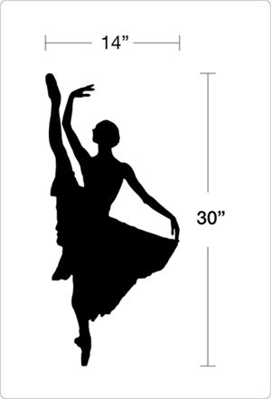 BALLET GIRL, Ballerina #1   Vinyl Wall Decal Sticker  