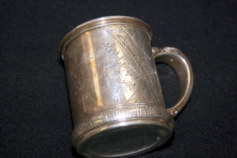 1885 Victorian Sterling Christening Cup Frm God Father  