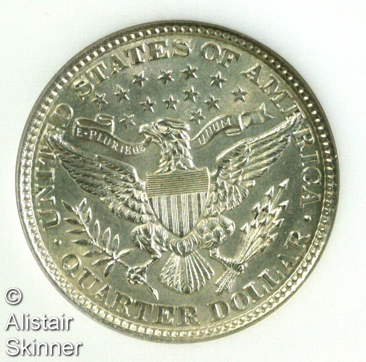 1892 Barber Quarter NGC MS63  