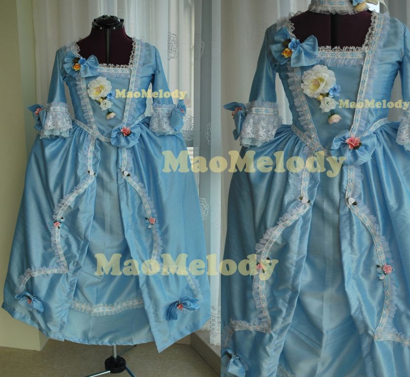 18th century Rococo Baroque Cosplay Costume Dress b9  