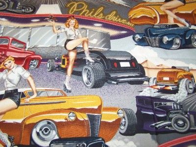 50S PHILS DRIVE IN DINER GIRLS CARS *LINED* VALANCE  