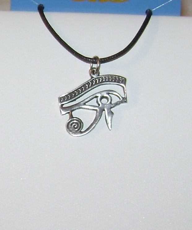 EYE OF HORUS PENDANT NECKLACE EGYPTIAN NEW PEWTER #1  