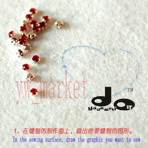 1440 Loose crystal sew on rhinestone SS12 3mm Silver  