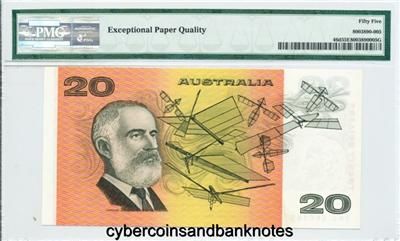 AUSTRALIA   $20, Johnston/Stone R408   PMG about Uncirculated 55EPQ 