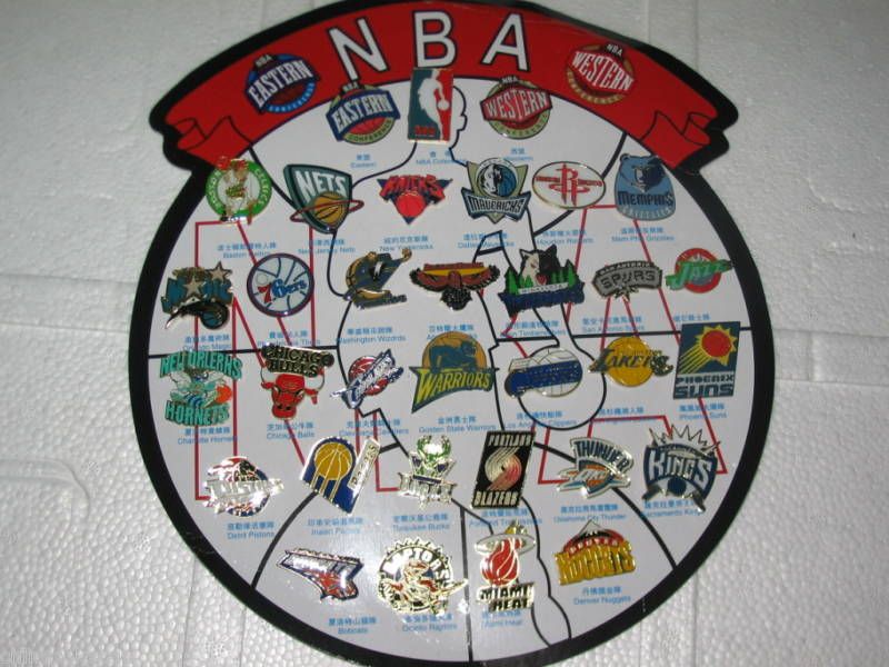 2011 2012 NBA Teams LOGO 33 PCs Pin Badge Set  