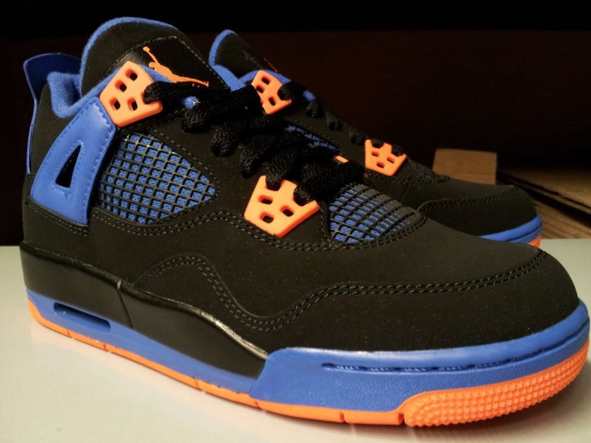   Youth Air Jordan 4 Retro 2012 Shot Cavs Knicks Orange Royal QS  