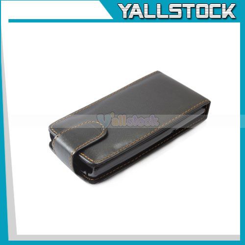 Black LEATHER CASE POUCH COVER SONY ERICSSON XPERIA X10  