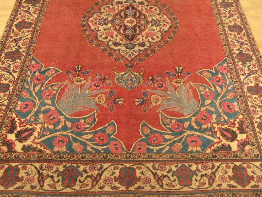 8x11 Handmade Antique Persian Saruq Mahal Wool Rug  