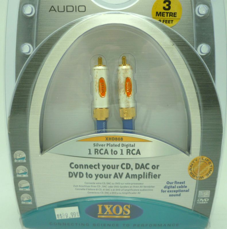 IXOS XHD808 3 meter Coaxial Digital Audio Interconnect  