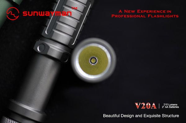 Sunwayman V20A Cree R5 LED Magnetic Control Flashlight  