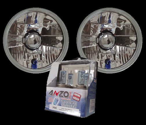 ROUND HID DIAMOND CRYSTAL EURO HEADLIGHTS H6024  