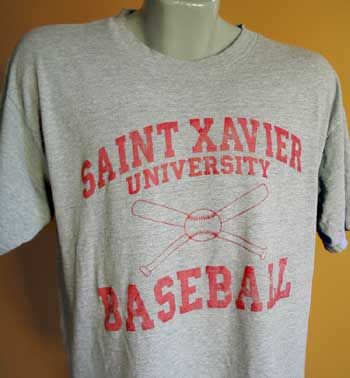 ST XAVIER UNIVERSITY Vintage 80s MENS BASEBALL T shirt  