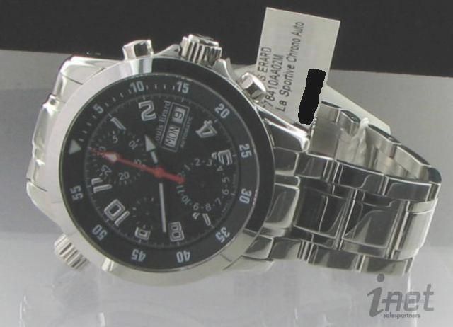   Erard La Sportive Classic Chronograph Black Dial Watch 78410AA02 $2695