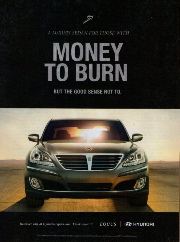 HYUNDAI EQUUS    2011 Magazine Print Ad /a  