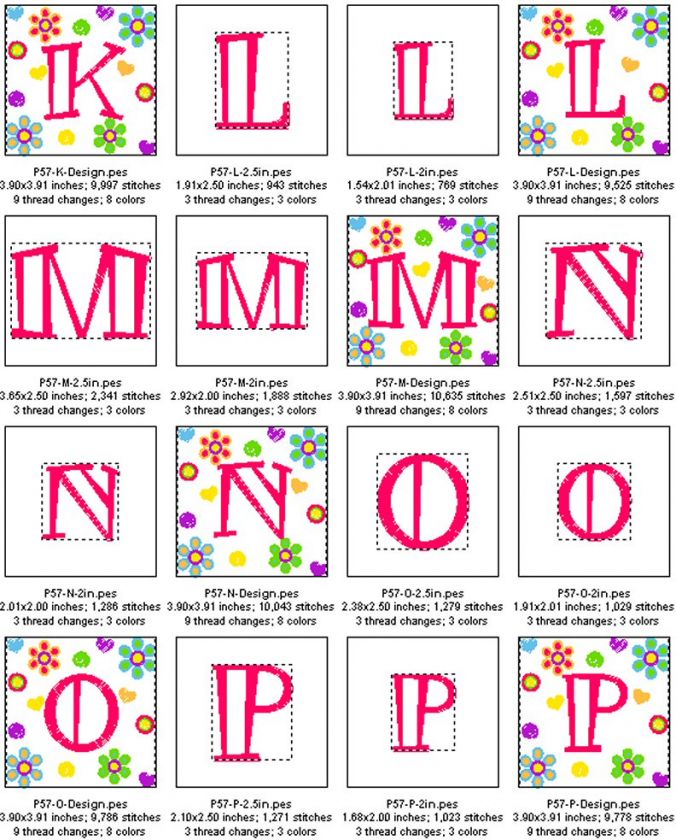 964 MONOGRAM FONT MACHINE EMBROIDERY DESIGNS FREE SHIP  