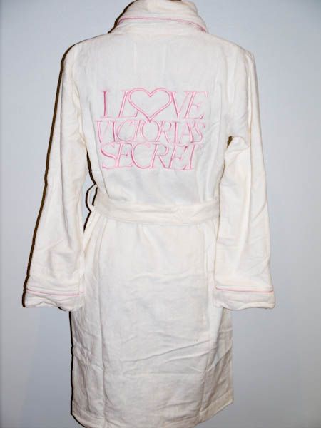   Secret SuperModel Essentials Angel Embroidery Terry Wrap Robe S  