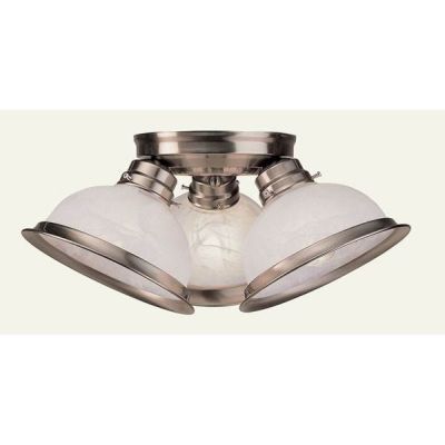 NEW 3 Light Semi Flush Mount Ceiling Lighting Fixture, Brushed Nickel 