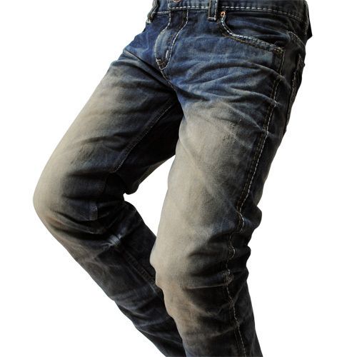   ) TheLees Mens Casual Slim Straight Low rise Fantastic Washing jeans