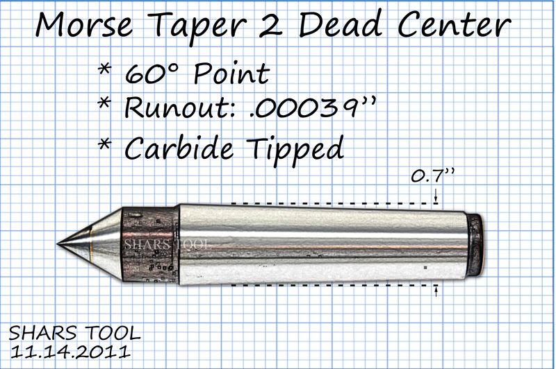 2MT LATHE DEAD CENTER MT2/ MT3/ MT4/ MT5 MORSE TAPER  