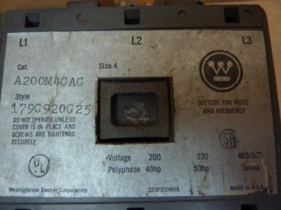 Westinghouse Starter A200M4CAC #3445  