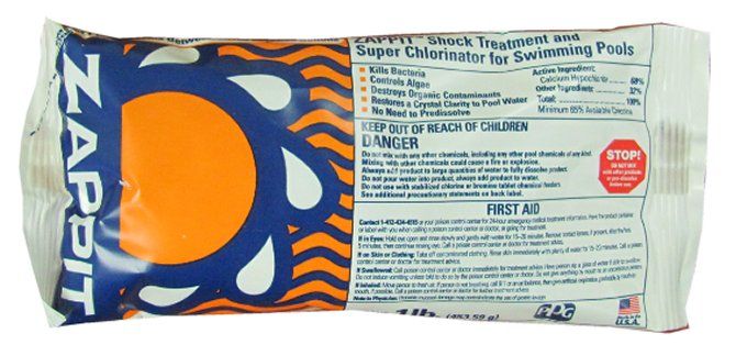 Zappit Pool Calcium Hypochlorite Shock Treatment 36 Lbs  