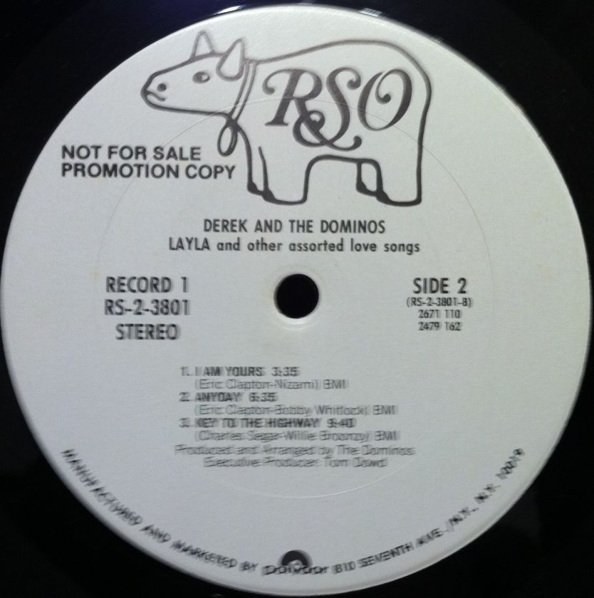 DEREK & THE DOMINOS layla 2 LP WLP vinyl RS 2 3801 VG+  