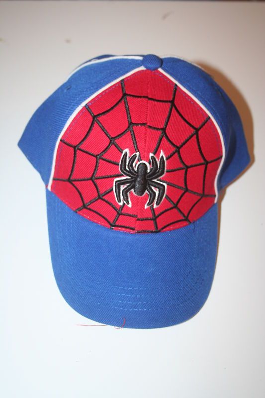 SPIDER MAN SPIDER WEB BLUE & RED KIDS CHILDS HAT CAP  