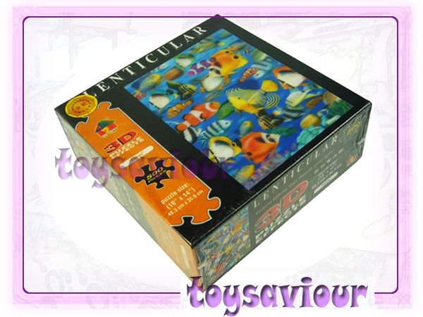 Lenticular 3D Visual Effects Jigsaw Puzzle 500pcs Fish  