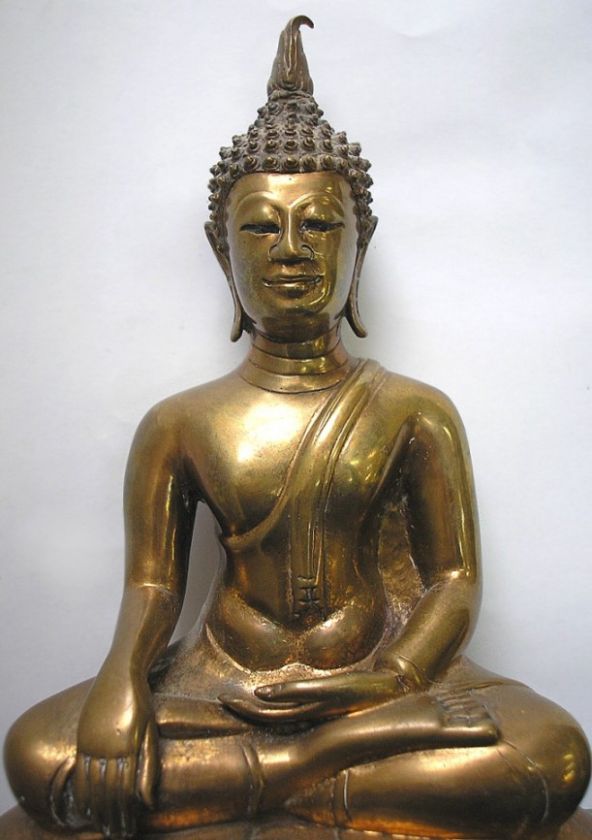 ESTATE STATUE THAI BUDDHA BRONZE BHUMISPARSA LARGE  