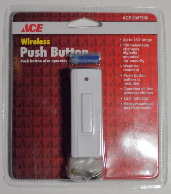 Doorbell Push Button Wireless or Wired  #3087590 Range of 