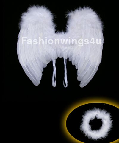 These beautiful angel wings and halos are perfect for photo props 