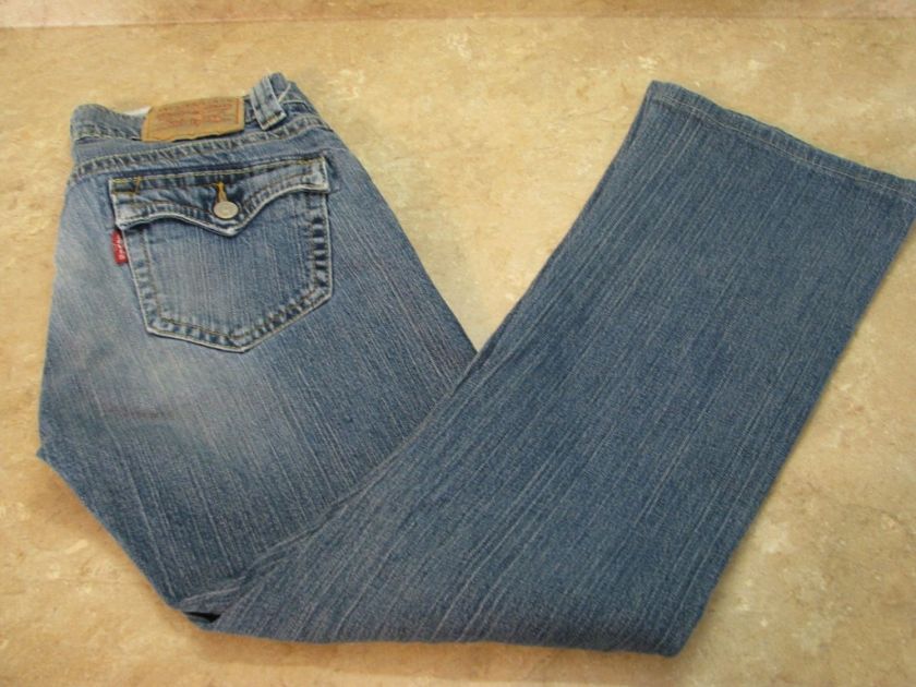 LEVIS 542 Low Flare STRETCH JEANS Flap Pkts SIZE 4 S  