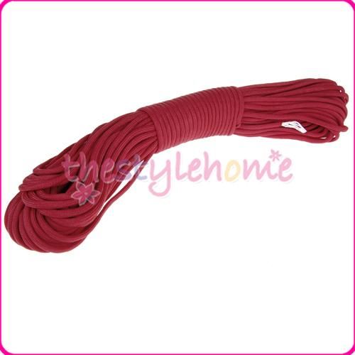 PARACHUTE 550 CORD PARACORD 7 STRAND 100 Feet 10 Colors  